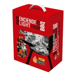 Pack enciende tu barbacoa, ok fuego, 28,5 x 19 x 35,5 cm