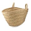 Cesta oval para leñero de esparto, 60 x 35 x 45 cm