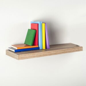 Estanteria con fijación invisible 60 x 25 cm roble blanco