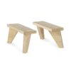 Pata dinamic de pino macizo 13,5 x 9 x 31 cm, juego de 2 piezas