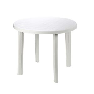 Mesa redonda tondo color blanco para exterior ø90 x 72 cm