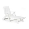 Tumbona plegable con ruedas zircone color blanco 72 x 195 x 101 cm