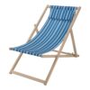 Silla plegable de tela y madera 97 x 56 x 85 cm