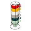 Tazas colores surtidos 6 uds + soporte