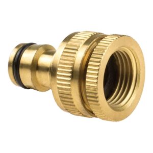 Conector roscado hembra de latón brass 6 bar, ½ pulg - ¾ pulg, blister