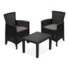 Conjunto jardín forest 3 piezas antracita + cojines