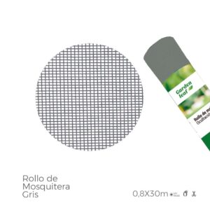 Rollo de mosquitera, gris, 0,80 x 30 m