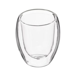 Tazas de cafe de cristal de doble pared 7 cl, 2 uds