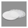 Bandeja redonda con blonda color blanco ø25 cm, 2 uds