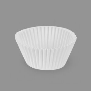 Moldes de papel para magdalenas blanco ø4,8 x 3,4 cm, blister 60 uds