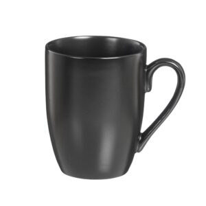Tazas porcelana mate negro 350 ml, 6 uds