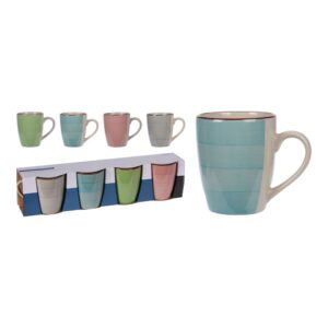 Tazas de café colores surtidos 275 ml, 4 uds