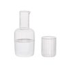 Jarra vidrio agua + vaso 800 ml