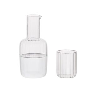 Jarra vidrio agua + vaso 800 ml