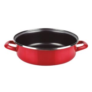 Tartera acero esmaltado aisi 430 optimax roja ø24cm