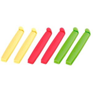 Clip cierrabolsas presto 9 cm colores surtidos 6 uds