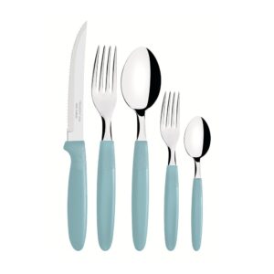 Cubertería 30 piezas azul