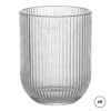 Vaso de cristal con rayas en relieve 260 ml, 6 uds