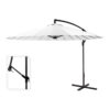 Parasol excéntrico ø300 cm altura maxima 3 m color: blanco