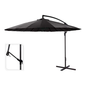 Parasol excéntrico ø300 cm altura maxima 3 m color: antracita