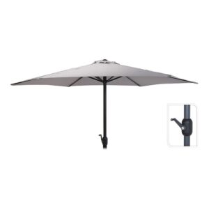 Parasol ø300 cm altura maxima 248 cm color: gris claro