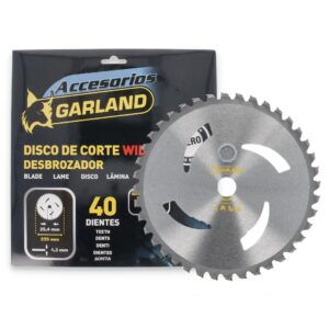 Disco de corte para desbrozadora, 40 dientes, ø255 x 1,3 x 25,4 mm