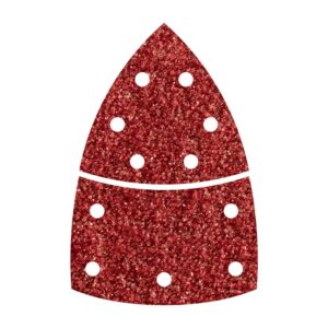 Hojas de lijar adhesivas de corindón perforadas triangular, grano 80, pack 10 uds