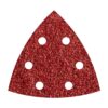 Hojas de lijar adhesivas de corindón perforadas, 95 mm, grano 80 delta, pack 5 uds