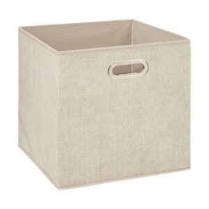 Caja organizadora para estantería, color beige, 31 x 31 x 31 cm