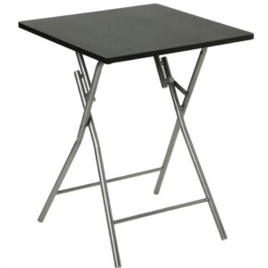 Mesa plegable negra 60 x 60 x 75 cm
