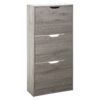 Zapatero de madera 115 x 60 x 24 cm color gris