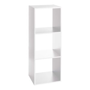 Estanteria madera para 3 cajas organizadoras blanco 100,5 x 34,4 x 32 cm