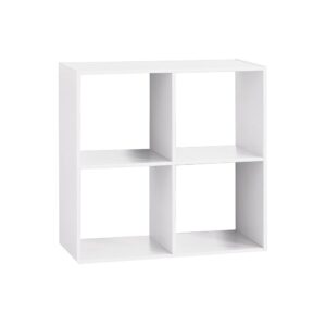 Estanteria madera para 4 cajas organizadoras blanco 67,6 x 32 x 67,6 cm