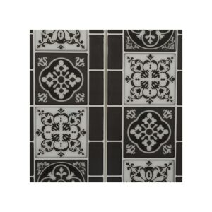 Sticker decorativo modelo azulejo negro 30,5 x 25 x 0.3 cm, pack 2 uds