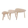 Mesa de centro de madera modelo mileo, juego de 3 piezas
