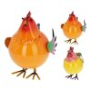 Gallo / gallina saltarín de metal modelos variados 20 x 25 x 29 cm