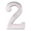 Número 2 niquel mate 10cm fijación invisible