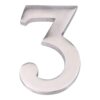 Número 3 niquel mate 10cm fijación invisible