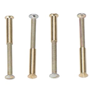 Tornillos ensamble latón, 4 uds