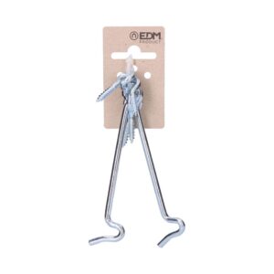 2 aldabillas doble hembrilla 125 mm zinc