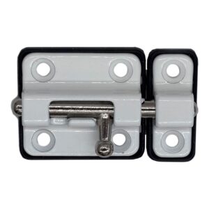 Pasador cerrojo base plástica 35 mm blanco