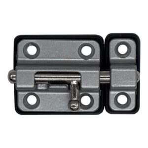 Pasador cerrojo base plástica 35 mm cromo mate