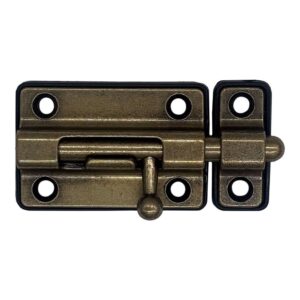 Pasador cerrojo base plástica. 50 mm cuero