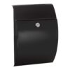 Buzón individual exterior, pequeño, galán, acero, negro, 21 x 7,5 x 29 cm