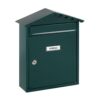 Buzón individual exterior, mediano, visit, acero, verde, 30 x 11 x 36 cm