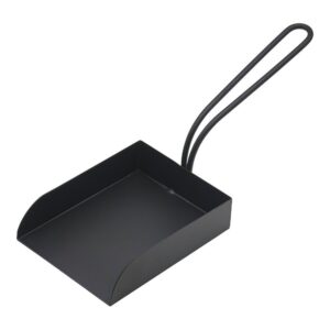 Recogedor de cenizas, metálico, color negro, 10 x 3 x 28 cm