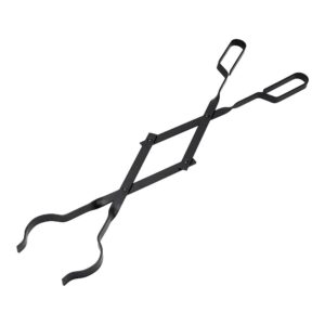 Tenaza metálica para chimenea color negro, 63 cm