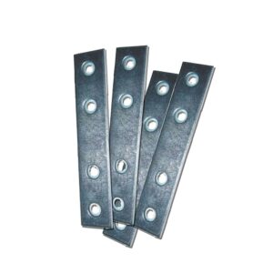 Placa recta unión plc02, acero zincado, 40 x 15 x 2 mm. 4 unidades