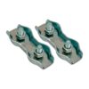 Sujetacable plano doble sjt02, 3 mm, galvanizado, blister 2 uds