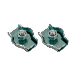 Sujetacable plano simple sjt03, 2 mm, galvanizado, blister 2 uds